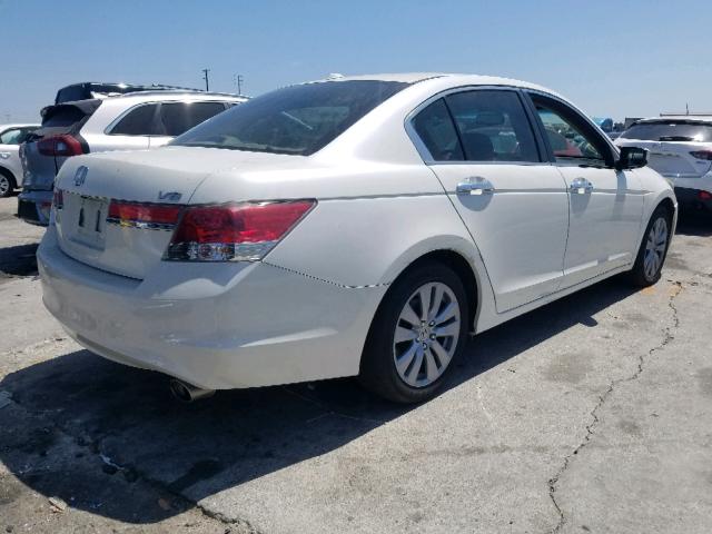 5KBCP3F8XBB003727 - 2011 HONDA ACCORD EXL WHITE photo 4