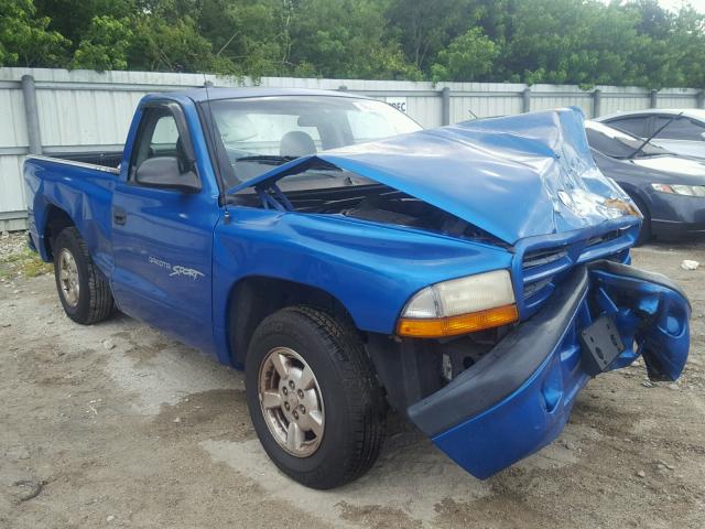 1B7FL26X41S108788 - 2001 DODGE DAKOTA BLUE photo 1