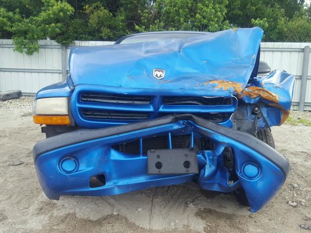 1B7FL26X41S108788 - 2001 DODGE DAKOTA BLUE photo 9