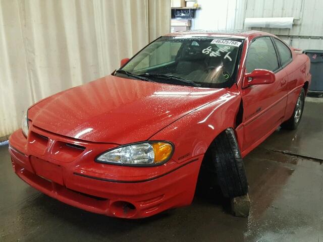 1G2NV12E1YM782730 - 2000 PONTIAC GRAND AM G RED photo 2