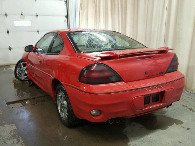 1G2NV12E1YM782730 - 2000 PONTIAC GRAND AM G RED photo 3