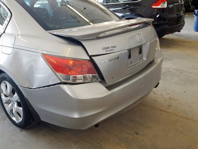 1HGCP368X8A044814 - 2008 HONDA ACCORD EXL SILVER photo 9