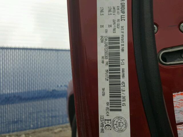 1C4NJDAB7ED565369 - 2014 JEEP COMPASS SP 红色 照片 10