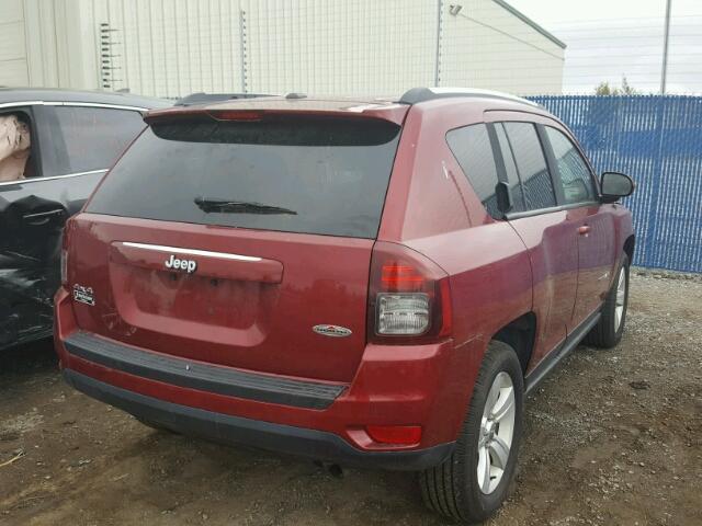 1C4NJDAB7ED565369 - 2014 JEEP COMPASS SP RED photo 4
