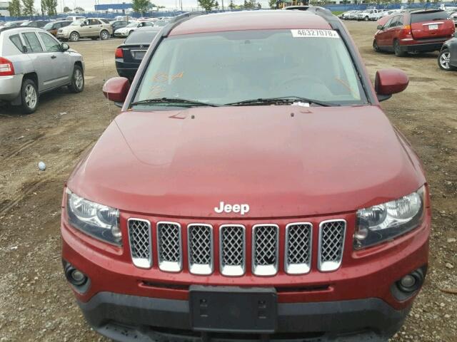 1C4NJDAB7ED565369 - 2014 JEEP COMPASS SP RED photo 9