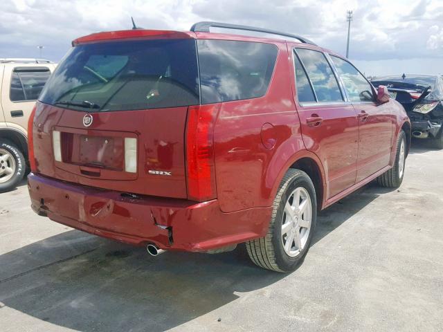 1GYEE637940185684 - 2004 CADILLAC SRX RED photo 4