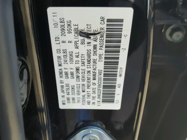 JH4CU2F89CC007492 - 2012 ACURA TSX SE BLACK photo 10