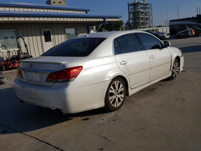 4T1BK3DB2BU417837 - 2011 TOYOTA AVALON BAS WHITE photo 4