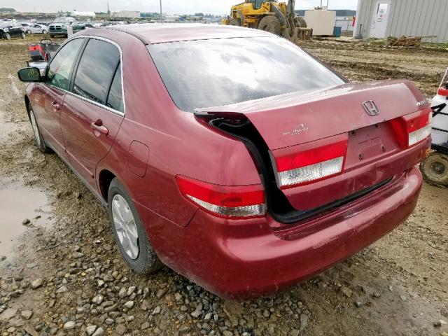 1HGCM56474A812034 - 2004 HONDA ACCORD LX RED photo 3