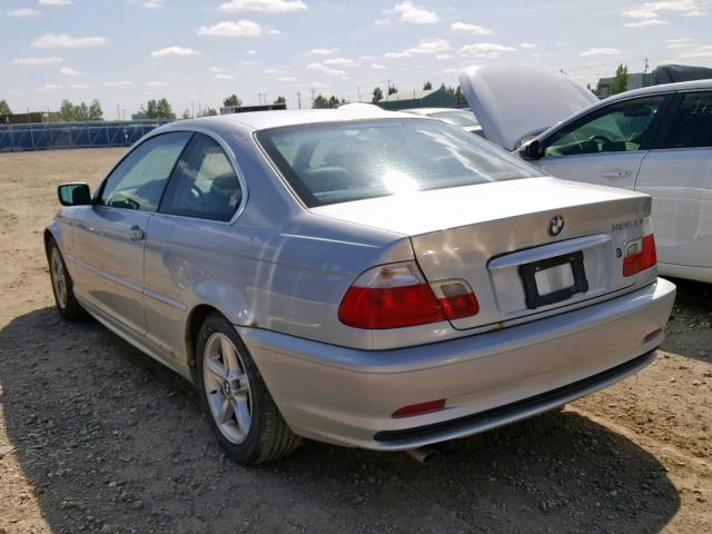 WBABN33453PC99118 - 2003 BMW 325 CI SILVER photo 3