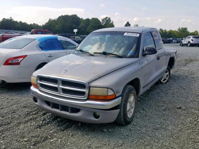 1B7GL22X2WS655351 - 1998 DODGE DAKOTA GRAY photo 2