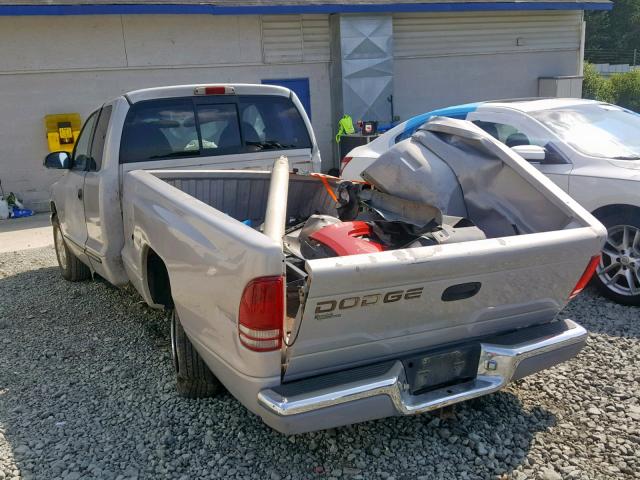 1B7GL22X2WS655351 - 1998 DODGE DAKOTA GRAY photo 3