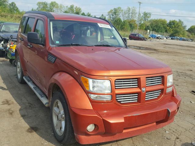 1D8GU58677W620104 - 2007 DODGE NITRO R/T ORANGE photo 1