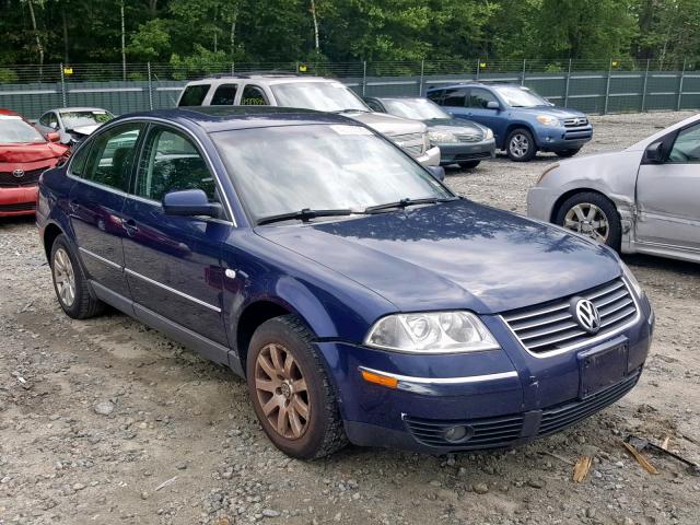 WVWPD63B23P183755 - 2003 VOLKSWAGEN PASSAT GLS BLUE photo 1