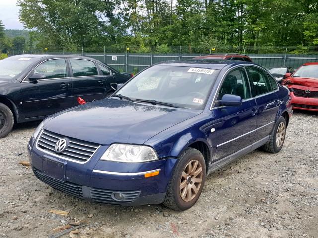 WVWPD63B23P183755 - 2003 VOLKSWAGEN PASSAT GLS BLUE photo 2