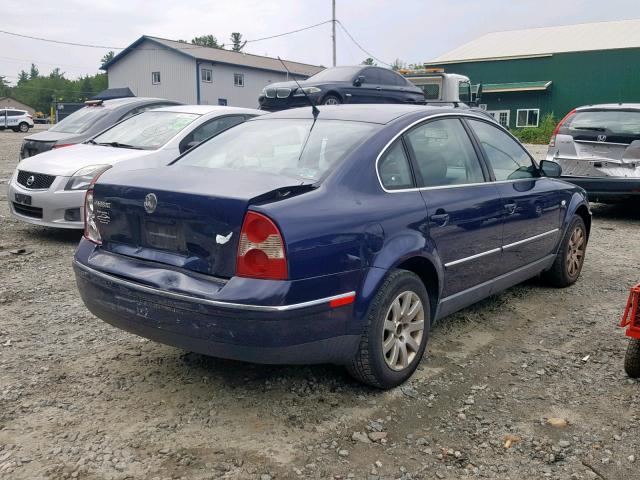 WVWPD63B23P183755 - 2003 VOLKSWAGEN PASSAT GLS BLUE photo 4