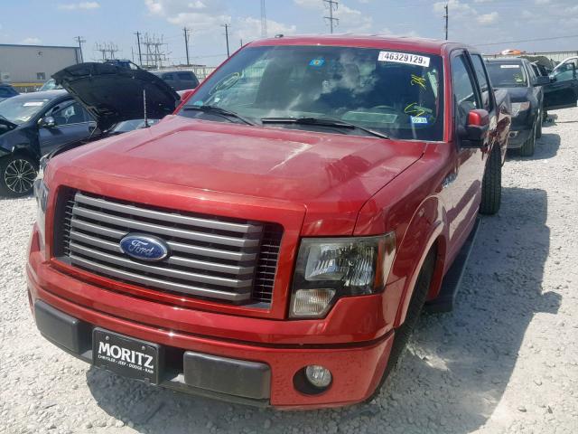 1FTFW1CF7CFC19991 - 2012 FORD F150 SUPER RED photo 2
