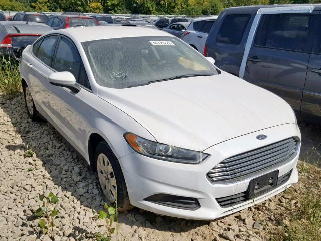 1FA6P0G71E5370673 - 2014 FORD FUSION S WHITE photo 1