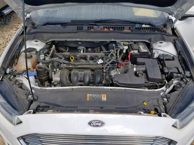 1FA6P0G71E5370673 - 2014 FORD FUSION S WHITE photo 7