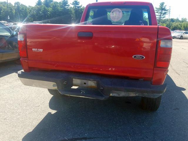 1FTYR10U24TA08073 - 2004 FORD RANGER RED photo 9