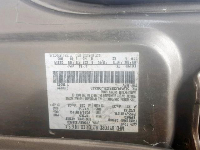 5LMFU28RX2LJ08343 - 2002 LINCOLN NAVIGATOR TAN photo 10