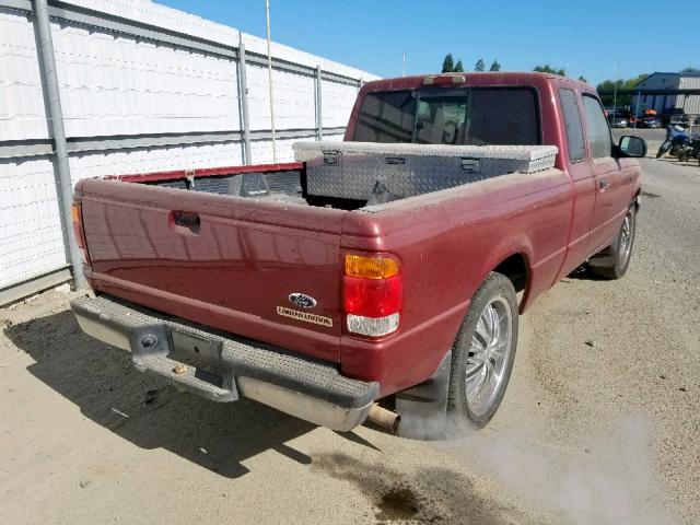 1FTYR14V4XPB40400 - 1999 FORD RANGER SUP RED photo 4