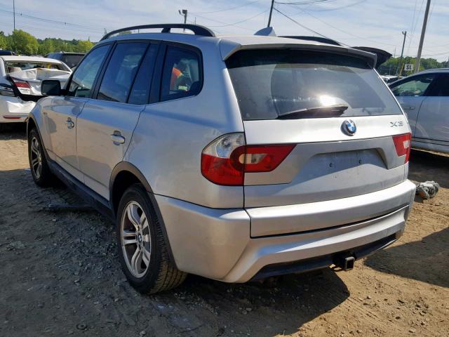 WBXPA93436WG92328 - 2006 BMW X3 3.0I GRAY photo 3