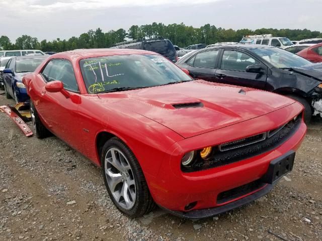 2C3CDZBT3FH861176 - 2015 DODGE CHALLENGER RED photo 1