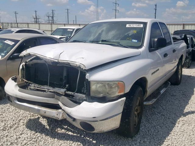 1D7HA18NX5S327951 - 2005 DODGE RAM 1500 S WHITE photo 2