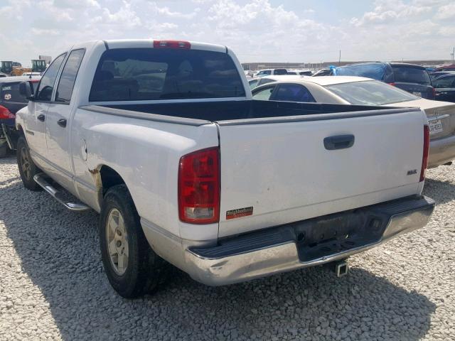 1D7HA18NX5S327951 - 2005 DODGE RAM 1500 S WHITE photo 3