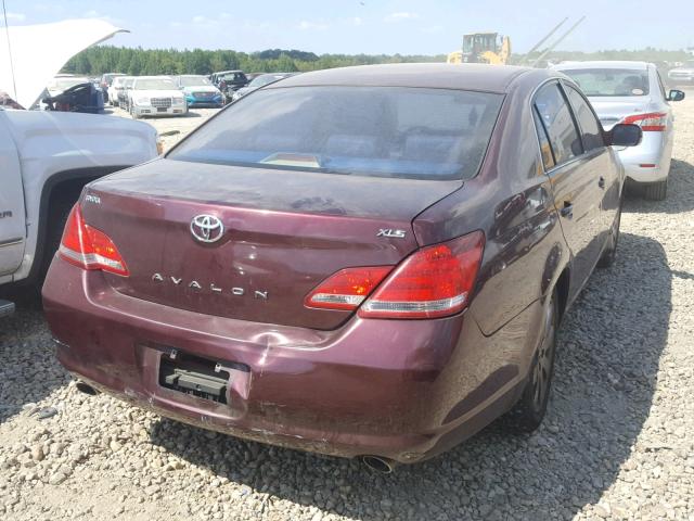 4T1BK36B66U116359 - 2006 TOYOTA AVALON XL MAROON photo 4