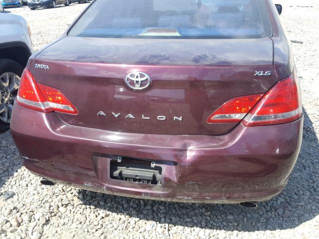 4T1BK36B66U116359 - 2006 TOYOTA AVALON XL MAROON photo 9