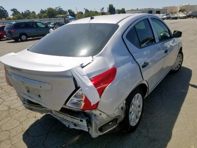 3N1CN7AP9HL832103 - 2017 NISSAN VERSA S SILVER photo 4