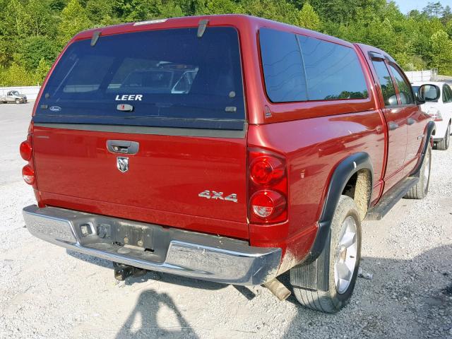 1D7HU18207S231617 - 2007 DODGE RAM 1500 S MAROON photo 4