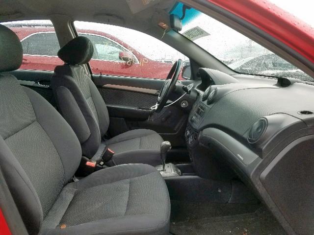 KL1TD56688B120355 - 2008 CHEVROLET AVEO BASE Qırmızı foto 5