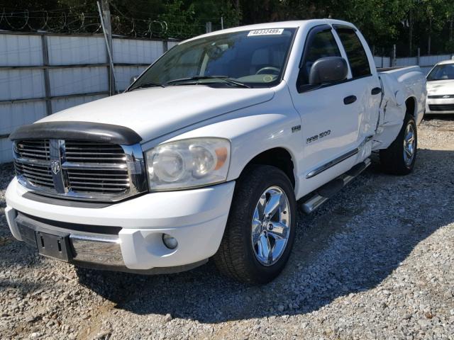 1D7HA18287S104493 - 2007 DODGE RAM 1500 S WHITE photo 2