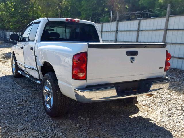 1D7HA18287S104493 - 2007 DODGE RAM 1500 S WHITE photo 3