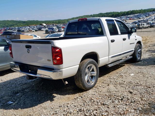 1D7HA18287S104493 - 2007 DODGE RAM 1500 S WHITE photo 4