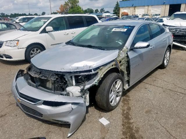 1G1ZD5ST2JF278146 - 2018 CHEVROLET MALIBU LT SILVER photo 2