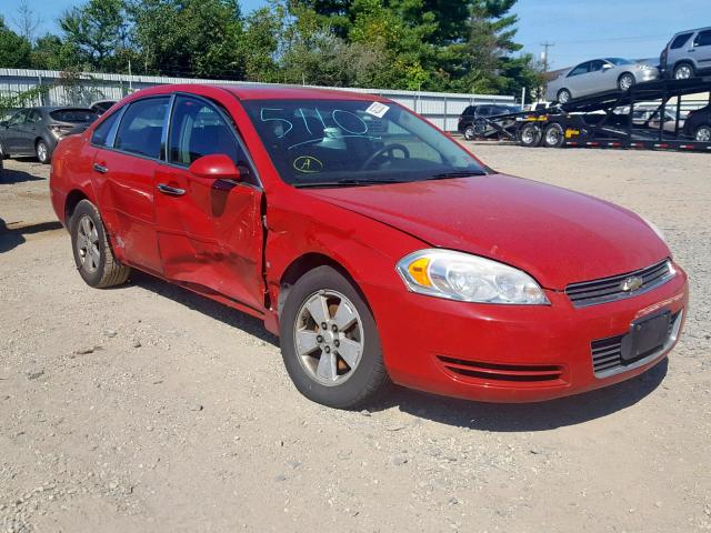 2G1WT58K579286070 - 2007 CHEVROLET IMPALA LT RED photo 1