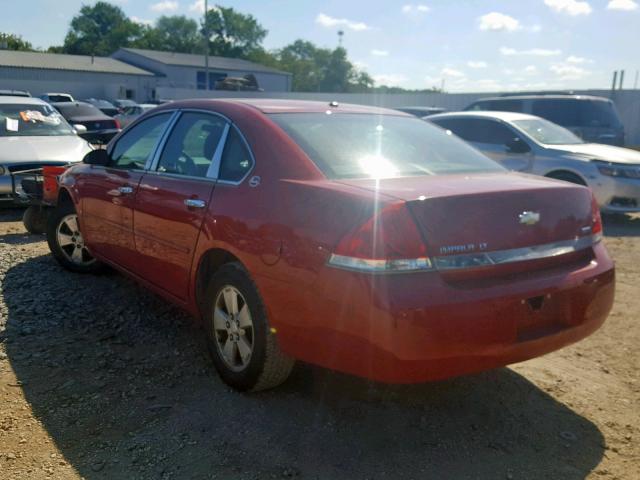 2G1WT58K579286070 - 2007 CHEVROLET IMPALA LT RED photo 3