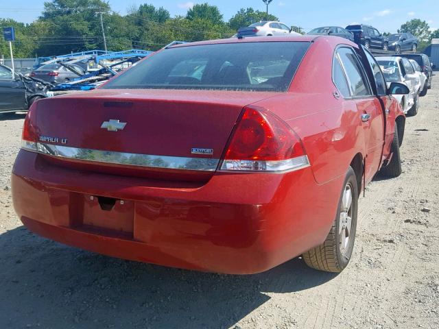 2G1WT58K579286070 - 2007 CHEVROLET IMPALA LT RED photo 4