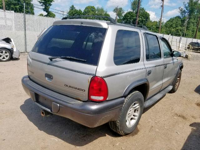 1B4HR38NX2F153749 - 2002 DODGE DURANGO SP SILVER photo 4