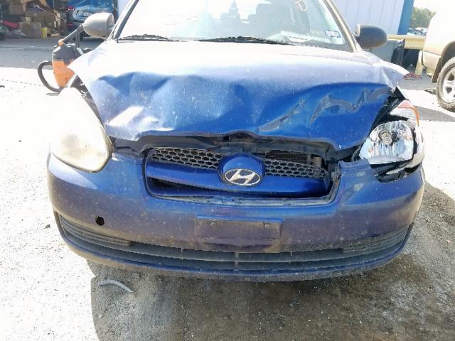 KMHCM36C88U084749 - 2008 HYUNDAI ACCENT GS BLUE photo 9