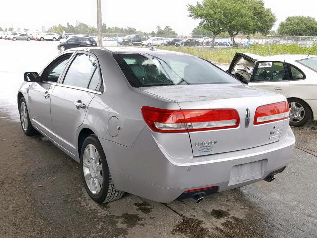 3LNDL2L35CR836428 - 2012 LINCOLN MKZ HYBRID SILVER photo 3