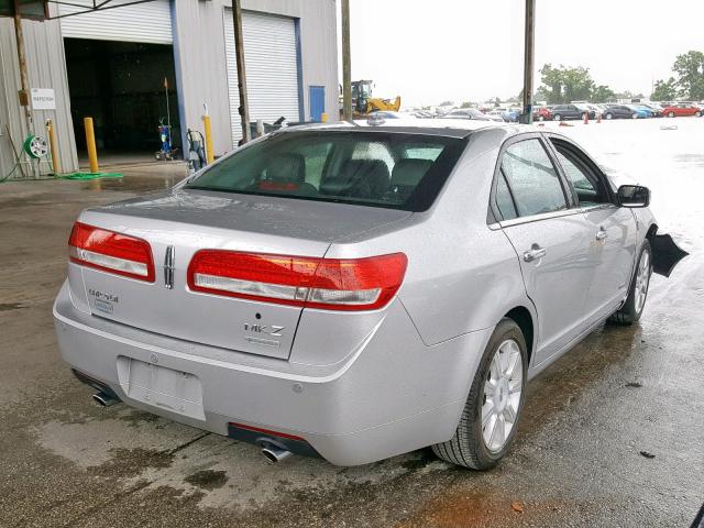 3LNDL2L35CR836428 - 2012 LINCOLN MKZ HYBRID SILVER photo 4