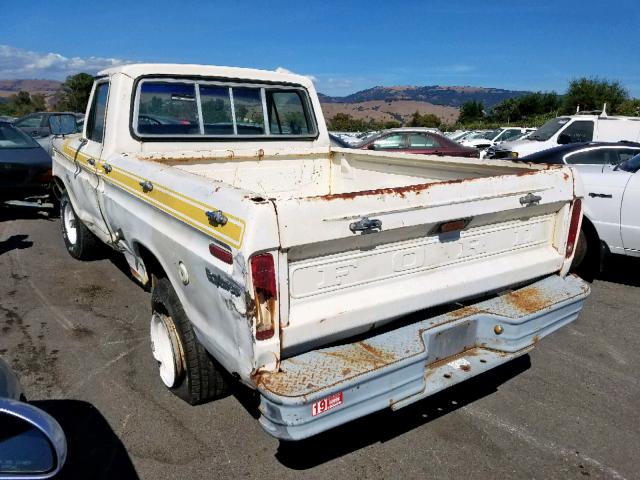 F11VRX61152 - 1975 FORD F-100 WHITE photo 3