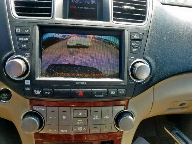 5TDYK3EH8BS031767 - 2011 TOYOTA HIGHLANDER BLUE photo 9