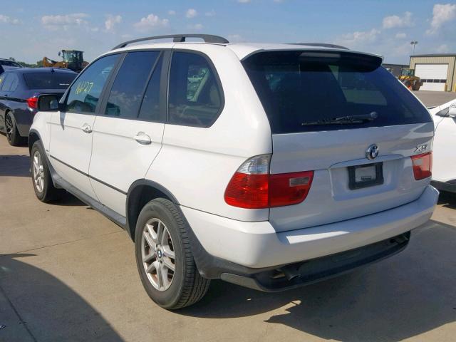 5UXFA13584LU26431 - 2004 BMW X5 3.0I WHITE photo 3