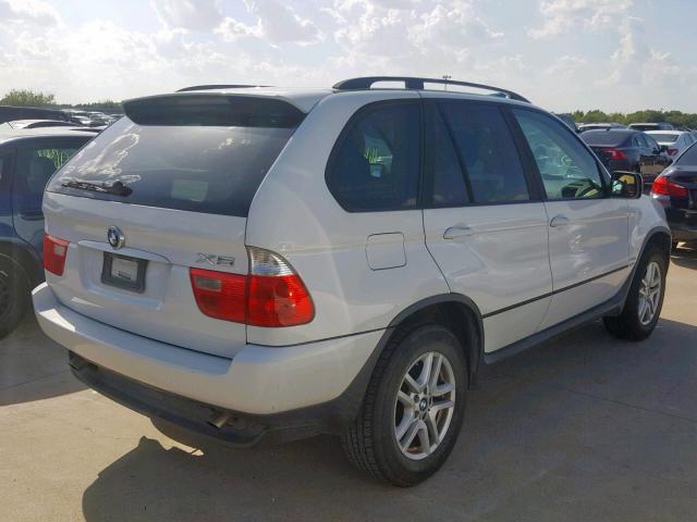 5UXFA13584LU26431 - 2004 BMW X5 3.0I WHITE photo 4